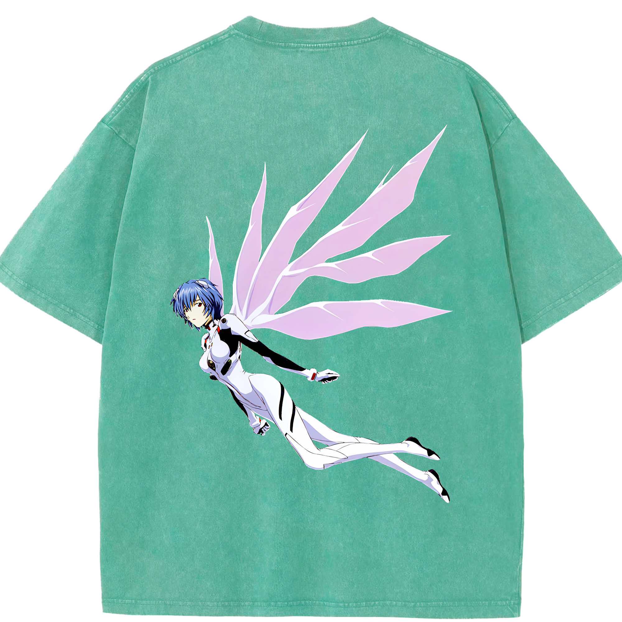 （画像用） EVA 新世紀エヴァンゲリオン 綿100% ヴィンテージ風 半袖Tシャツ（背面プリント）